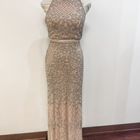 10 Tan Sherri Hill Very Good