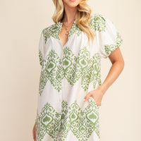 The Iris Button Down Mini Dress