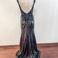 2 Black/Sequin Morilee Very Good