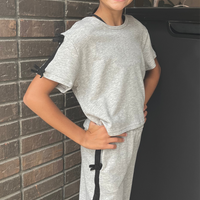 Girls bow trim joggers