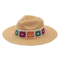 Floral Band Straw Hat