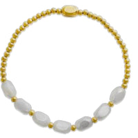 ISLA Meet me Halfway White Cap Stretch Bracelet