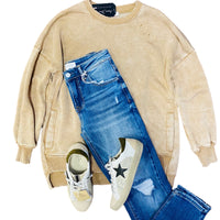 CAMEL The Kay Cozy Crewneck