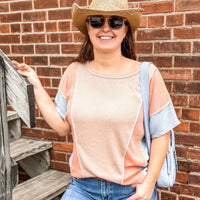 The Kay Rib Color Block Top
