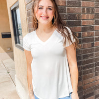 The Carly V-Neck Short Sleeve Top