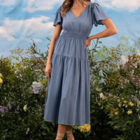 The Iris Chambray Midi Dress