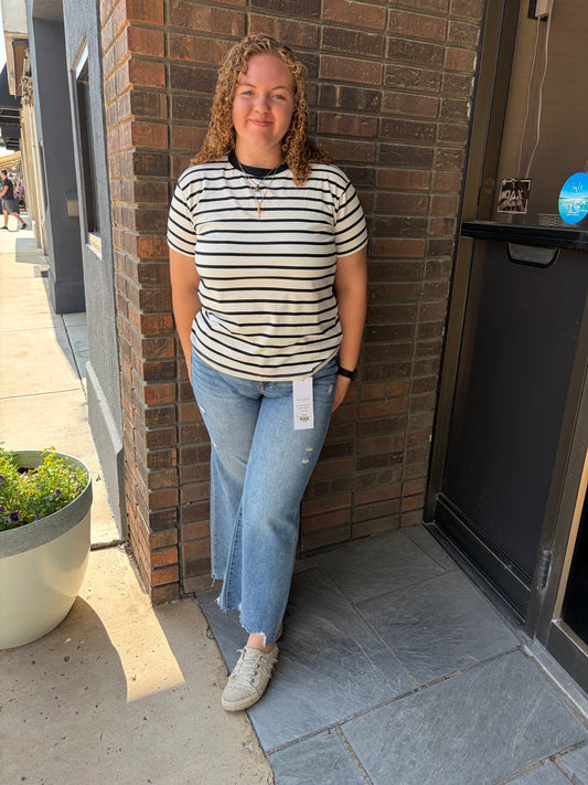 Relaxed Striped Tee- 2 colors