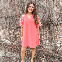 The Halie Coral Dress