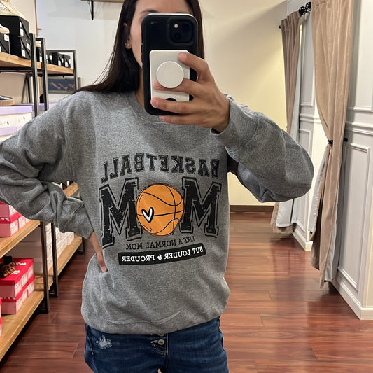 Basketball Mom Crewneck Load and Proud
