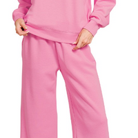 Candy Pink Scuba crewneck / silky soft