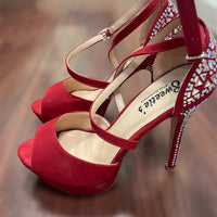 7.5 Red Sweetie's Shoe Collection Very Good