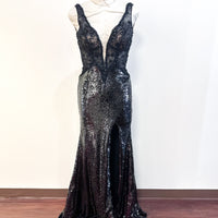 2 Black/Sequin Morilee Very Good