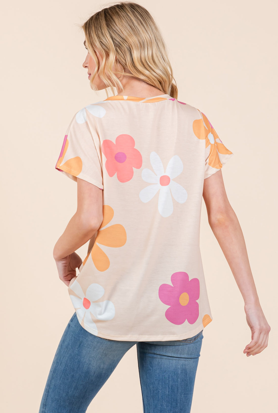 The Annie Taupe Floral Top