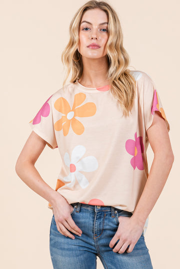 The Annie Taupe Floral Top