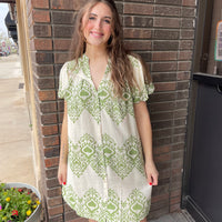 The Iris Button Down Mini Dress