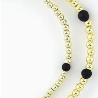 Erimish gold and black beaded bracelet set