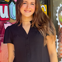 The Wendy BLACK Crinkled Top
