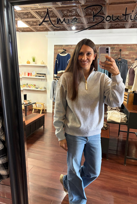 Fleece Half Zip Sweatshirt