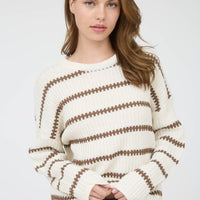 Stripe Ribbed Knit Sweater
