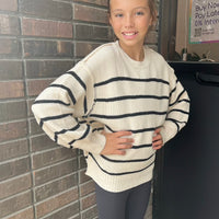 Tweens soft striped sweater