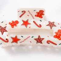 Gingerbread man claw hair clip