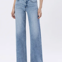 Women's HR Raw Hem Denim, Flying Monkey