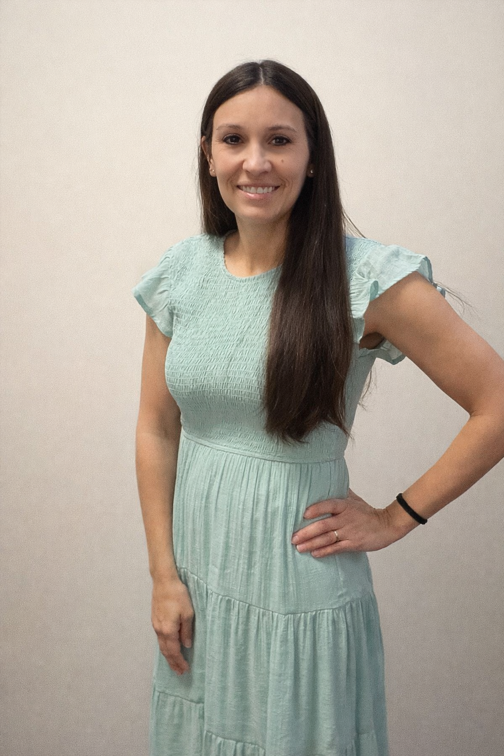 Smocked Tiered Midi Dress