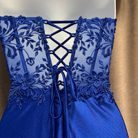 (11)Satin Lace Corset Gown – Size 0