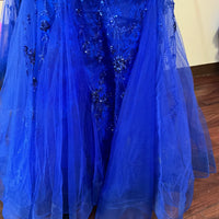 Royal Blue Sequin Prom Dress β Size 2 | Amara