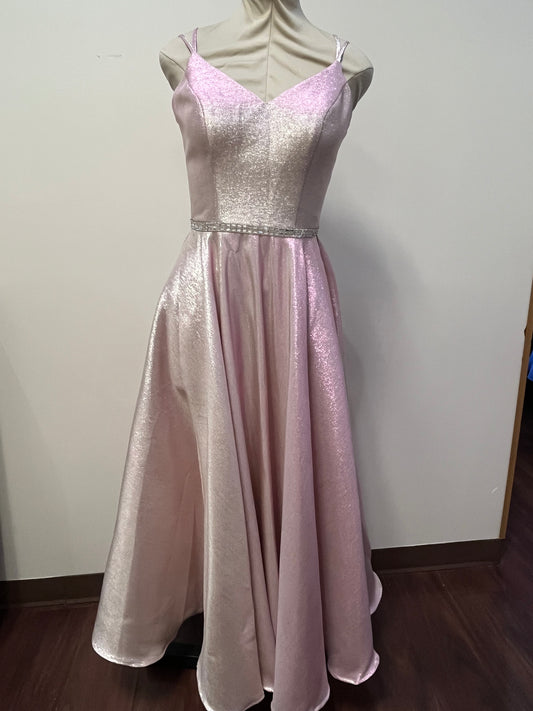Dancing Queen Size Medium Pink Glitter Princess Prom Dress