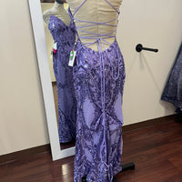 Morilee Lavender Sequin Lace-Up Prom Dress – Size 10