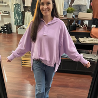 Lavender Henley top for spring