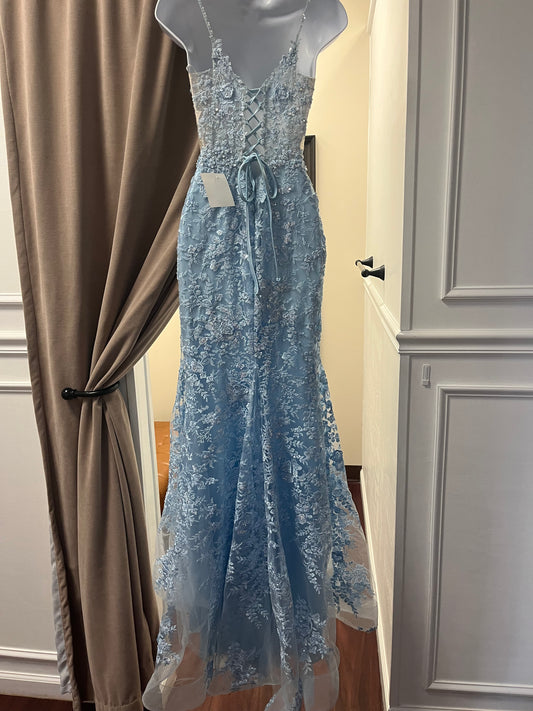 Sherri Hill-Light Blue-Size 0