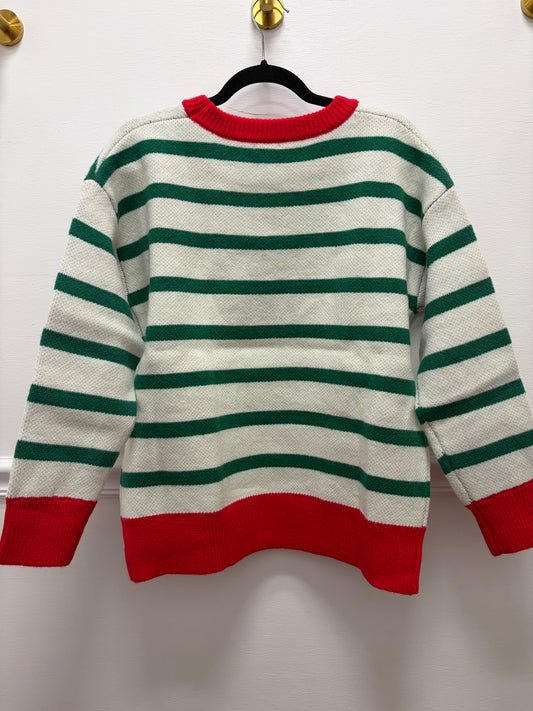 Christmas Stripe Knit Top