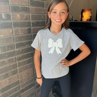 Girls pearl bow top