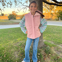 Tweens pink puffer vest