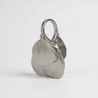 Leaf drop earrings in silver