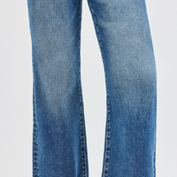 Risen-Mid Rise Crop Straight Jeans