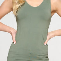 Reversible Seamless tank light green