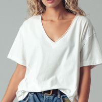 Vintage Wash V-neck Tee
