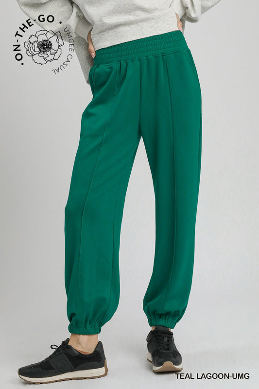 Womens active wear teal pants