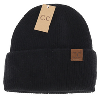 Black cuffed C.C. Beanie