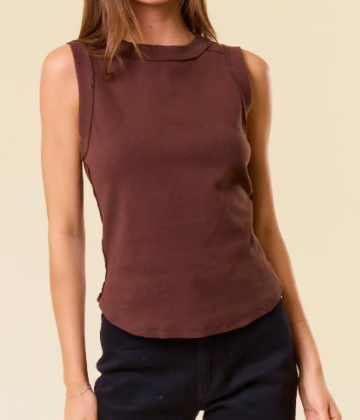 Round Hem Tank-3colors