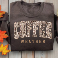 coffee weather sweatshirt graphic