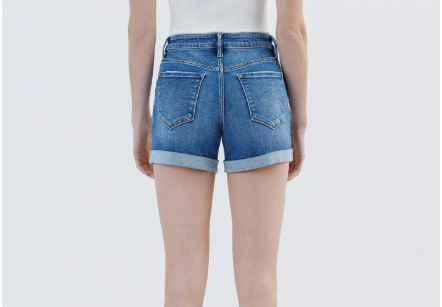 High Rise Double Cuffed Shorts