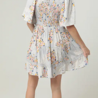 Lace Trim Short Sleeve Dress