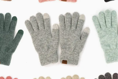 C.C Heather Knit Plain Gloves