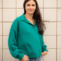 collared pullover soft material