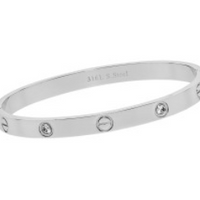 Hinge bracelet w/screw stamp