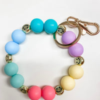 The Ellie Silicone Beaded Key Ring Keychain
